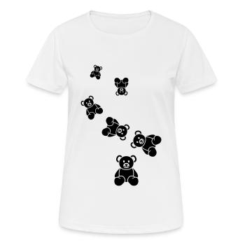 Ours en peluche - T-shirt respirant Femme - blanc - Devant - AI Model Female 172 dark (172cm)