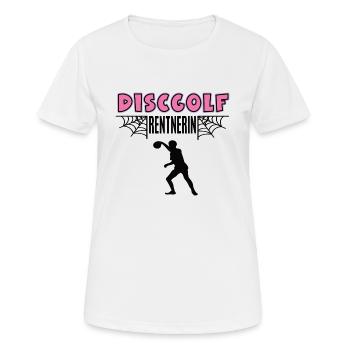 Discball Rentnerin Discballerin Rente Ruhestand - Frauen T-Shirt atmungsaktiv - Weiß - Vorne - AI Model Female 172 dark (172cm)