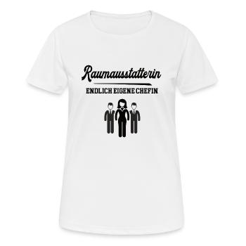 Raumausstatterin Chefin Firma Raumausstattung - Frauen T-Shirt atmungsaktiv - Weiß - Vorne - AI Model Female 172 dark (172cm)