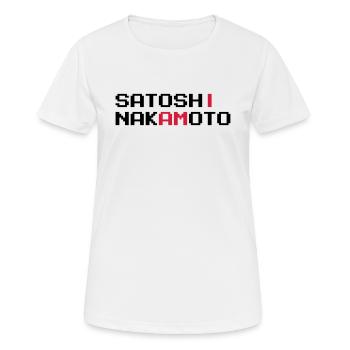 Ich bin Satoshi Nakamoto - Frauen T-Shirt atmungsaktiv - Weiß - Vorne - AI Model Female 172 dark (172cm)