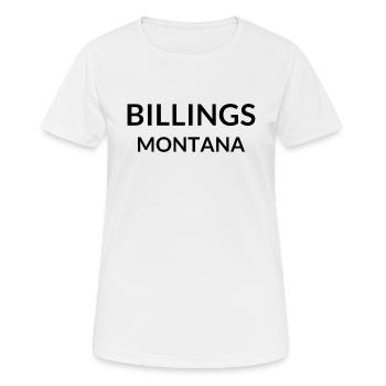 Billings, Montana, USA - Women's Breathable T-Shirt - white - Front - AI Model Female 172 dark (172cm)