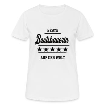 Beste Bootsbauerin Weltbeste Chefin Schiffsbauerin - Frauen T-Shirt atmungsaktiv - Weiß - Vorne - AI Model Female 172 dark (172cm)