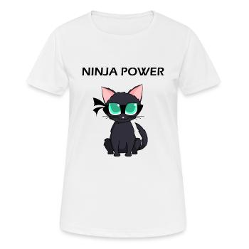 Ninja Warrior - Ninja Power - Women's Breathable T-Shirt - white - Front - AI Model Female 172 dark (172cm)