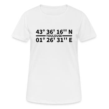 Toulouse coordinates - Women's Breathable T-Shirt - white - Front - AI Model Female 172 dark (172cm)