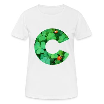 Trèfles C - T-shirt respirant Femme - blanc - Devant - AI Model Female 172 dark (172cm)
