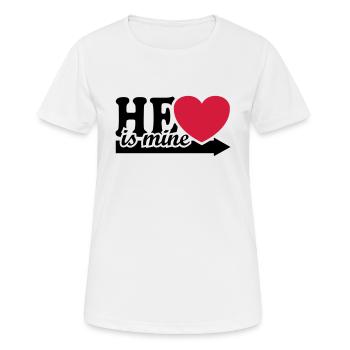 Je t'aime, j'aime toi mon amour d'amour - T-shirt respirant Femme - blanc - Devant - AI Model Female 172 dark (172cm)