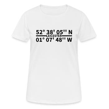 Leicester coordinates - Women's Breathable T-Shirt - white - Front - AI Model Female 172 dark (172cm)