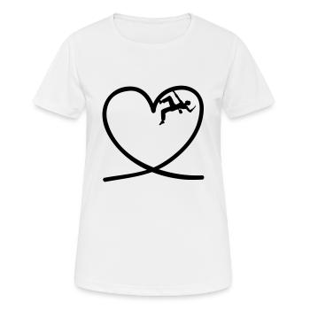 I love climbing - T-shirt respirant Femme - blanc - Devant - AI Model Female 172 dark (172cm)