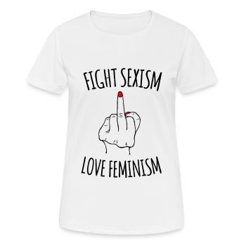 Feminism Feminism Fight Sexism Sexism Women - Women's Breathable T-Shirt - white - Front - AI Model Female 172 dark (172cm)