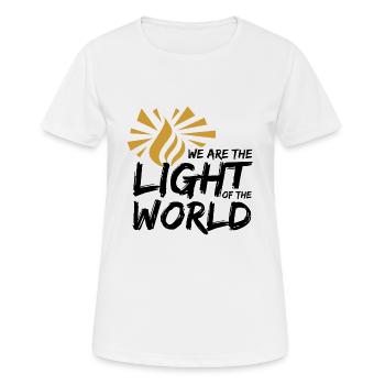 Licht der Welt N. - Frauen T-Shirt atmungsaktiv - Weiß - Vorne - AI Model Female 172 dark (172cm)