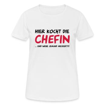 Cuisinier - T-shirt respirant Femme - blanc - Devant - AI Model Female 172 dark (172cm)