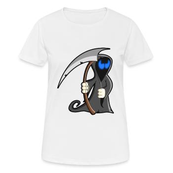 cartoon la faucheuse - T-shirt respirant Femme - blanc - Devant - AI Model Female 172 dark (172cm)