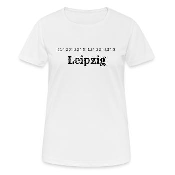 Coordonnées Leipzig - T-shirt respirant Femme - blanc - Devant - AI Model Female 172 dark (172cm)