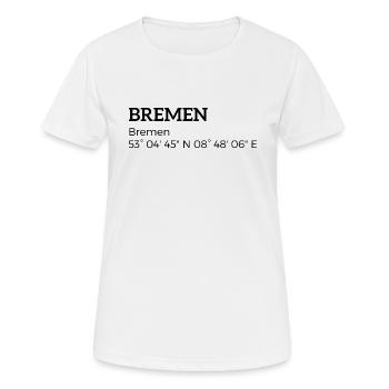 Brême Brême coordonnées - T-shirt respirant Femme - blanc - Devant - AI Model Female 172 dark (172cm)