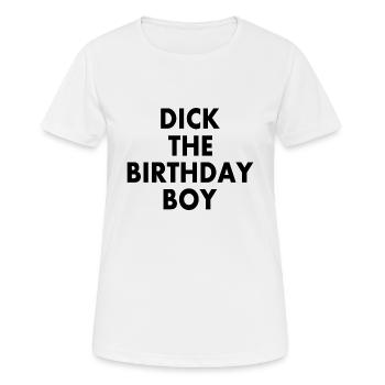 Dick the birthday boy - T-shirt respirant Femme - blanc - Devant - AI Model Female 172 dark (172cm)
