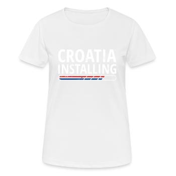 Kroatien Flagge Adria Zagreb Kroatische Fahne - Frauen T-Shirt atmungsaktiv - Weiß - Vorne - AI Model Female 172 dark (172cm)