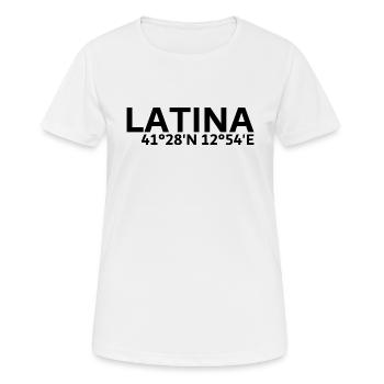 Coordonnées latines - T-shirt respirant Femme - blanc - Devant - AI Model Female 172 dark (172cm)