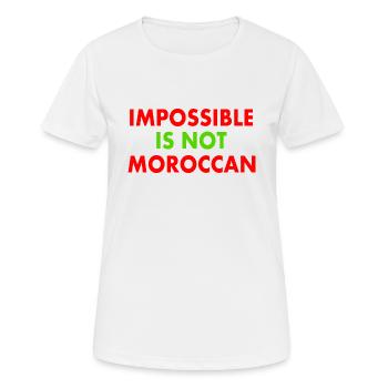 Marokko - impossible is not moroccan - Frauen T-Shirt atmungsaktiv - Weiß - Vorne - AI Model Female 172 dark (172cm)