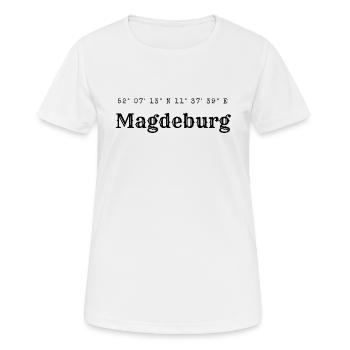 Magdeburg coordinates - Women's Breathable T-Shirt - white - Front - AI Model Female 172 dark (172cm)