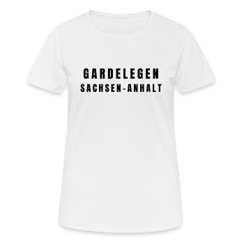 Gardelegen, Saxe-Anhalt - T-shirt respirant Femme - blanc - Devant - AI Model Female 172 dark (172cm)