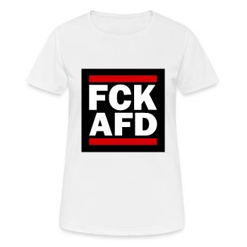 Fck afd - Women's Breathable T-Shirt - white - Front - AI Model Female 172 dark (172cm)