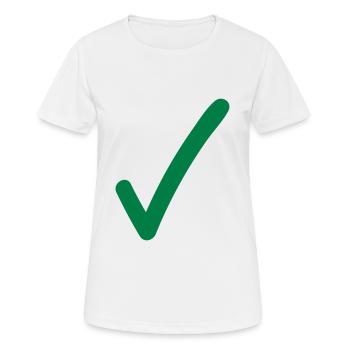 Check mark symbols characters - Women's Breathable T-Shirt - white - Front - AI Model Female 172 dark (172cm)