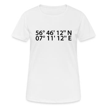 Sankt Augustin Koordinaten - Frauen T-Shirt atmungsaktiv - Weiß - Vorne - AI Model Female 172 dark (172cm)