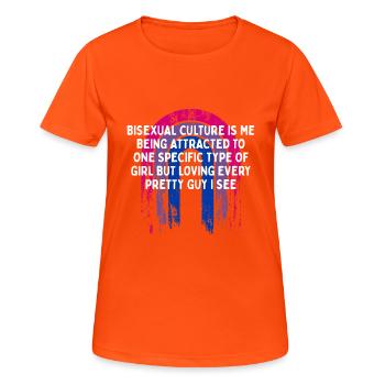 Bisexual is Being Attracted Bi LGBTQ Bi Pride - Women's Breathable T-Shirt - neon orange - Front - AI Model Female 172 dark (172cm)