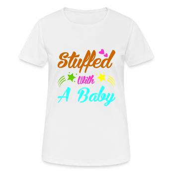 Mère Enceinte Bébé Nourrisson T-shirt Maman - T-shirt respirant Femme - blanc - Devant - AI Model Female 172 dark (172cm)