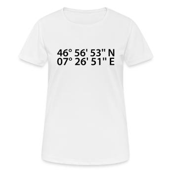 Bern coordinates - Women's Breathable T-Shirt - white - Front - AI Model Female 172 dark (172cm)