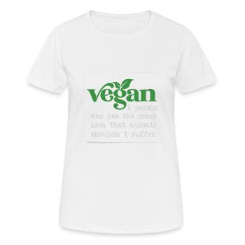 Vegan Fleischlos Tierlieb & Veganer - Frauen T-Shirt atmungsaktiv - Weiß - Vorne - AI Model Female 172 dark (172cm)