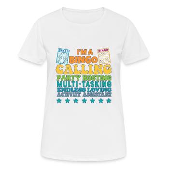 Fier de l’appréciation de l’assistant d’activité - T-shirt respirant Femme - blanc - Devant - AI Model Female 172 dark (172cm)