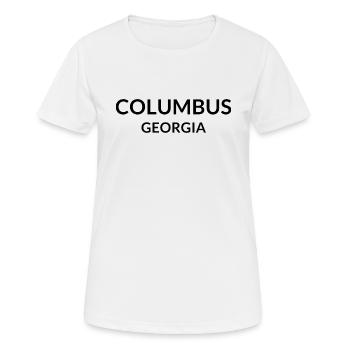 Columbus, Géorgie, États-Unis - T-shirt respirant Femme - blanc - Devant - AI Model Female 172 dark (172cm)
