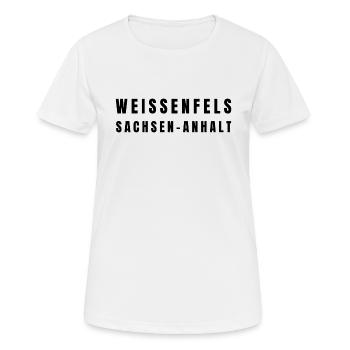 Weißenfels, Saxe-Anhalt - T-shirt respirant Femme - blanc - Devant - AI Model Female 172 dark (172cm)