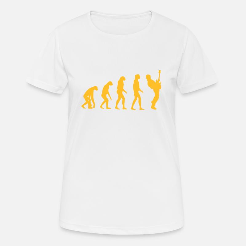 bass player evolution - T-shirt respirant Femme - blanc