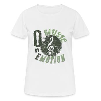 One music one emotion - T-shirt respirant Femme - blanc - Devant - AI Model Female 172 dark (172cm)