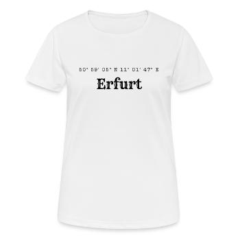 Coordonnées d’Erfurt - T-shirt respirant Femme - blanc - Devant - AI Model Female 172 dark (172cm)