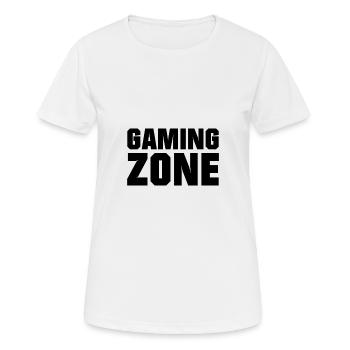 Zone de jeu - T-shirt respirant Femme - blanc - Devant - AI Model Female 172 dark (172cm)