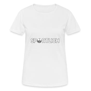 SPORTLICH + Tennis Ball - Sport - Frauen T-Shirt atmungsaktiv - Weiß - Vorne - AI Model Female 172 dark (172cm)