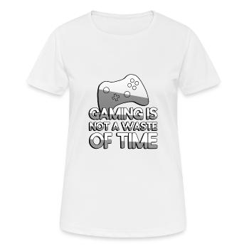 LE JEU N’EST PAS UNE PERTE DE TEMPS + Jeu de contrôleur - T-shirt respirant Femme - blanc - Devant - AI Model Female 172 dark (172cm)