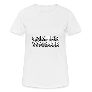 CAMPING WARRIOR - Camping - Frauen T-Shirt atmungsaktiv - Weiß - Vorne - AI Model Female 172 dark (172cm)