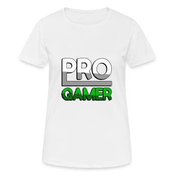 PRO GAMER (Vert) - Jeux - T-shirt respirant Femme - blanc - Devant - AI Model Female 172 dark (172cm)