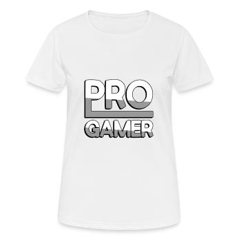 PRO GAMER (Blanc) - Jeux - T-shirt respirant Femme - blanc - Devant - AI Model Female 172 dark (172cm)