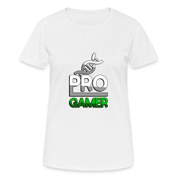 PRO GAMER (Vert) + ADN - Jeux - T-shirt respirant Femme - blanc - Devant - AI Model Female 172 dark (172cm)