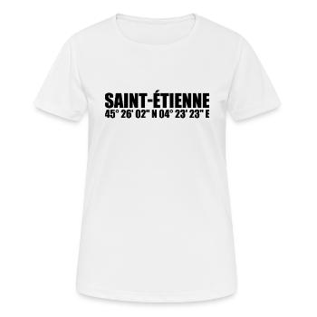 Saint-Étienne Coordinates - Women's Breathable T-Shirt - white - Front - AI Model Female 172 dark (172cm)
