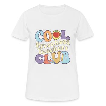 Cool Pre School Teacher Club Pke-K Vibes Teacher - Women's Breathable T-Shirt - white - Front - AI Model Female 172 dark (172cm)