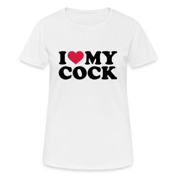 Penis - Frauen T-Shirt atmungsaktiv - Weiß - Vorne - AI Model Female 172 dark (172cm)