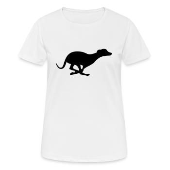 Lévrier - T-shirt respirant Femme - blanc - Devant - AI Model Female 172 dark (172cm)