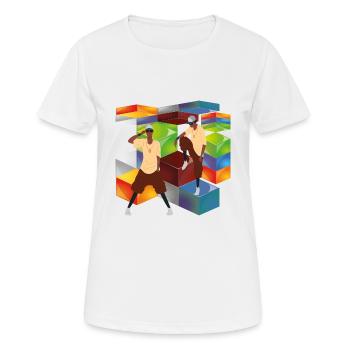 hip hop - T-shirt respirant Femme - blanc - Devant - AI Model Female 172 dark (172cm)