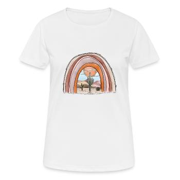 Pastel Desert Rainbow - Women's Breathable T-Shirt - white - Front - AI Model Female 172 dark (172cm)